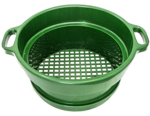 ASR Outdoor DEEP Stacking 1/2 Classifier Screen with Handles, Heavy Duty 5 Gallon Plastic Sifting Sieve