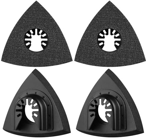 Alppihym 4 discos de lijado multiherramienta de 80 mm – Accesorios óptimos para Fein Multimaster, Bosch, Parkside, Ryobi, Worx, Workzone y más – Papel de lija multifunción (4)