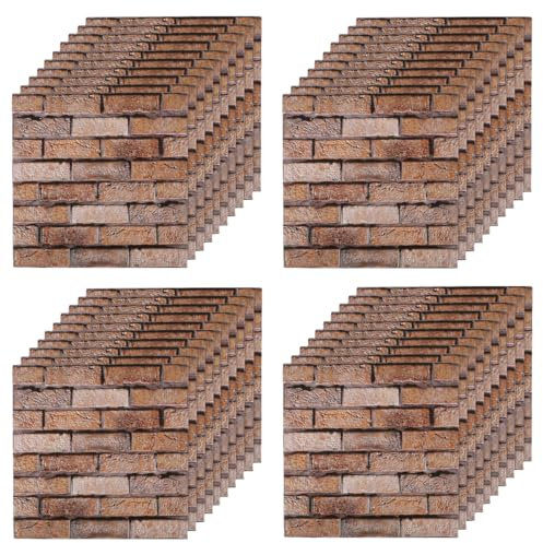 40 Stück 3D Wandpaneele Selbstklebend Steinoptik, 30 × 30 cm, Küchenrückwand Tapete, Wandfliesen Selbstklebend, Wandaufkleber für Innenwanddekoration, für Möbel Wandtür Wasserdicht