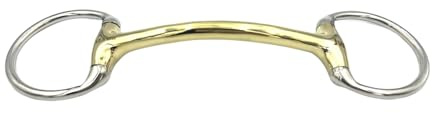 Equine Smile ES0157 JW Olive Head Bar Bit with Copper Stainless Steel Ring Diameter 60 mm Bit Thickness 16 mm (12.5 cm)