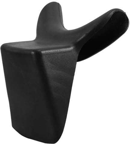 DEARMAMY Cuscino per Collo Shampoo Ergonomico e Antiscivolo in Pvc e Pu Nero a Forma di Corno, per Saloni Professionali e Barbieri, Comfort Lussuoso