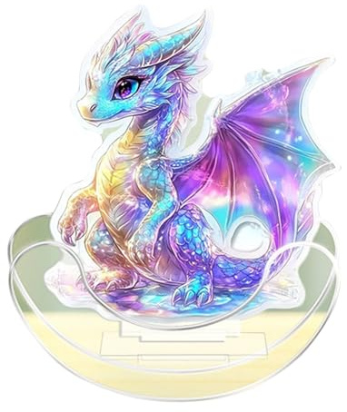 Decoracion Figuras Adorno de escritorio acrílico oscilante, ideal para exhibir en casa o como centro de mesa para fiestas. (Purple, 17.4X20CM)