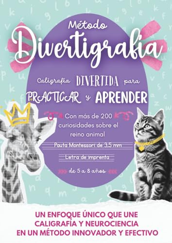 DIVERTIBOOKS - Método Divertigrafía: Caligrafía Divertida Para Practicar y Aprender - Cuaderno de Caligrafía Letra de Imprenta Pauta Montessori 3,5 mm ... sobre el aprendizaje de la escritura