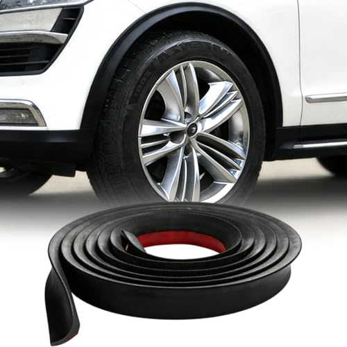 Élargisseur universel d'aile en caoutchouc noir - 6 m - Protection de passage de roue - Élargissement universel - Mudguards - Extension pour protection et décoration de voiture (6 m)
