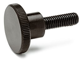 Ganter Normelemente | Hohe Rändelschrauben - DIN 464-M4-20 | Gewinde M4 | Stahl brüniert | 10 Stück