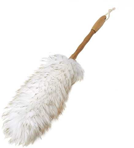 Addis Super Soft Wool Duster With a Naturally Sterile Bamboo Handle, White/Wood, 7 x 5 x 65 cm
