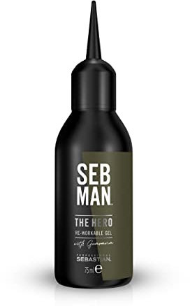 Seb Man The Hero - Remodellierbares Gel - Glänzendes Finish mit starkem Halt - Für alle Haartypen - 1 x 75ml