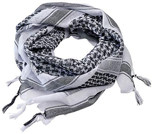 Brandit Shemag Scarf, Farbe: white+blac, Größe: OS