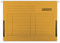 DONAU 7420905-12 Hängetasche mit Leinenfröschen| Aus Recycling-Karton 230 GSM für DIN A4 Farbe: Orange | 5er Packung| auswechselbarem Blanko-Schildchen|
