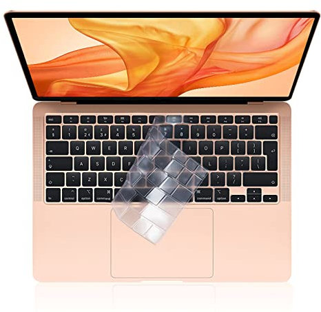 EooCoo Ultra Dünn Tastaturschutz Kompatibel für 2021 2020 M1 MacBook Air 13.3 Zoll A2337 A2179 mit Retina Display und Touch ID, QWERTZ EU-Layout, TPU Klar