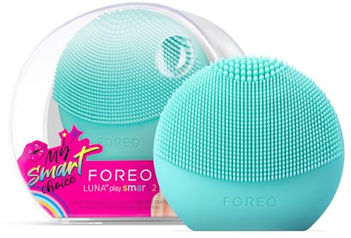 FOREO LUNA play smart 2-2-in-1 Hautanalyse & Reinigungsbürste - Reisezubehör - Silikon-Gesichtsmassagegerät - Travel-Essentials - App-verbunden - Mint For You