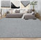 Tadi & Imperio1979 Teppich für Wohnzimmer, groß, rustikal, natürlicher Jute-Effekt, ohne Flor, für Schlafzimmer oder Küche, silberfarben
