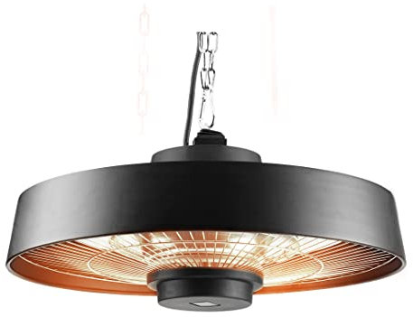 NEO TOOLS Stufa da soffitto 2000 W a infrarossi, in alluminio, con telecomando, interruttore, elemento riscaldante alogeno, classe di protezione IP44, montaggio possibile: soffitto, terrazza