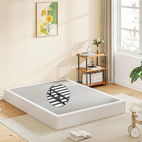 EZBeds Full Size Box Spring, 9 Inch Metal, Mattress Foundation with Fabric Cover, Easy Assembly, Noise Free, Non Slip