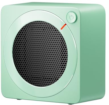 Gaiatop Mini Space Heater, Lightweight PTC Ceramic Fast Heating 500W Energy Efficient for Indoor Use, Overheating & 45° Tip-Over Protection, Portable Desk Electric Heaters for Office Home Green