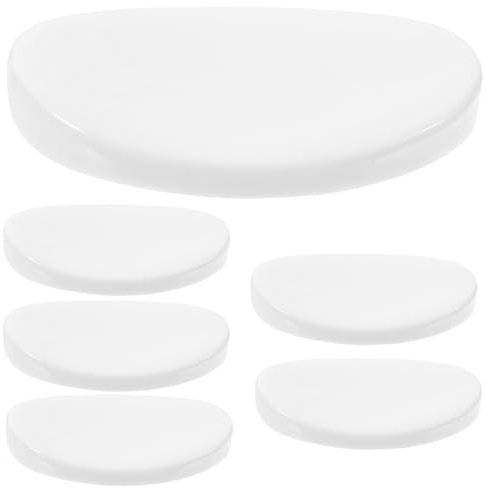 BESTonZON 6 Stück Weiße Porzellan-Essstäbchenablage Keramik-Essstäbchenständer Löffelständer Besteckablage Löffel Und Essstäbchenablage Für Hotel Zuhause Küche Restaurant