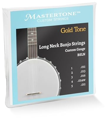 Gold Tone Mastertone™ Long Neck Banjo Strings (.011,.013, .016, .024w, .011)