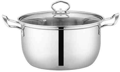 Pentola In Acciaio Inox 22cm, Pentole A Induzione, Pentole Induzione, Pentola Per Zuppa In Acciaio Inox,Pentola Per Pasta Per La Cucina Di Tutti I Giorni, Per Cucinare Zuppe E Pasta
