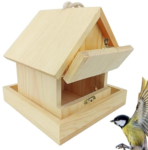 Maison de perroquet en bois - Maison de poire en bois - Maison de moineau en bois décorative - Nichoir en bois chaud - Nid de jardin pour fenêtre, arbre, balcon