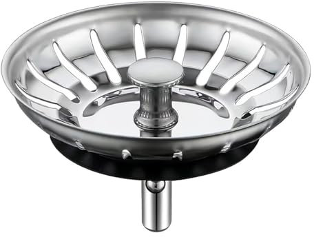 Anakel Home Tapón Fregadero Cocina Compatible con Franke | Tapón Colador Universal, Acero Inoxidable, Ø80 mm