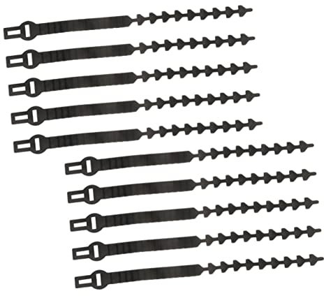 Toyvian 10pièces Sangles Attache pour Arbres Ceinture De Fixation Réglable Sangle De Branche Caoutchouc avec Verrouillage pour Arbres De Jardin