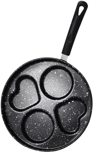 FIXOSHEE Poêle à Déjeuner Antiadhésive Multifonctionnelle avec Rainures Multiples pour Œufs et Pancakes Poêle Pratique pour Cuisson Facile