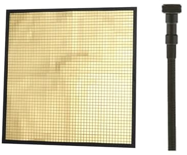 Zunate Fotografia con Riflettore di Luce, Pannello a Specchio da 9,4 X 9,4 Pollici con Griglia da 0,2 X 0,2 Pollici, Riflettore di Luce a Specchio Multiplo con Supporto Regolabile, per (GOLD)