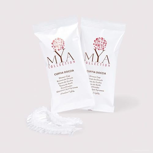 Cuffia doccia monouso per Hotel Mya collection 250 pezzi Linea Cortesia Hotel e B&B Imbustata singolamente in flow pack