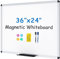 VIZ-PRO Magnetisches Whiteboard/Trockenabwischbares Board, 90 x 60 cm, inklusive 1 Radiergummi & 2 Marker & 4 Magneten