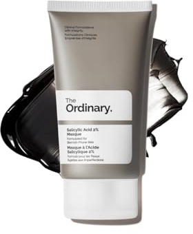 The Ordinary Salicylic Acid 2% Masque, Clarifying Charcoal & Clay Mask for Blemish-Prone Skin, 1.7 Fl Oz