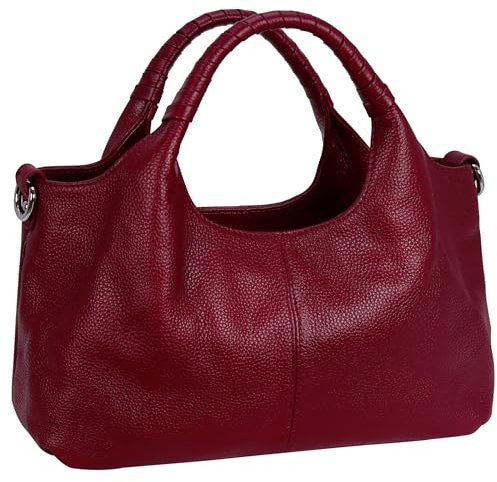Iswee Genuine Leather Satchel Crossbody Bag Women Purses and Handbags Hobo