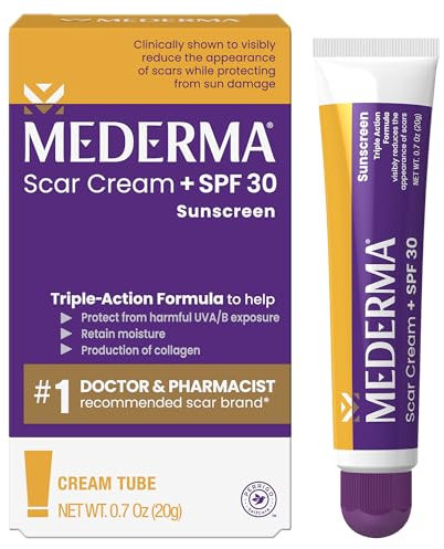 Mederma Advanced Scar Cream Plus SPF 30, 0.7 Ounce, 20 grams