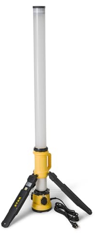 Stak Excalibur – Luce LED Ricaricabile su Treppiede, Illuminazione a 360°, 180W di potenza, 21000 lumen, Fino a 10 Ore di Autonomia, Resistente ad Acqua e Urti, per Cantieri e Outdoor