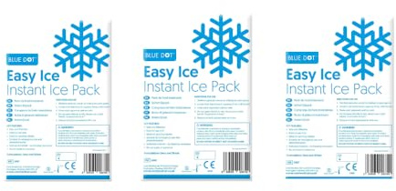 Premium Instant Ice Packs - Pack of 3 Disposable Sports Injury Cold Therapy
