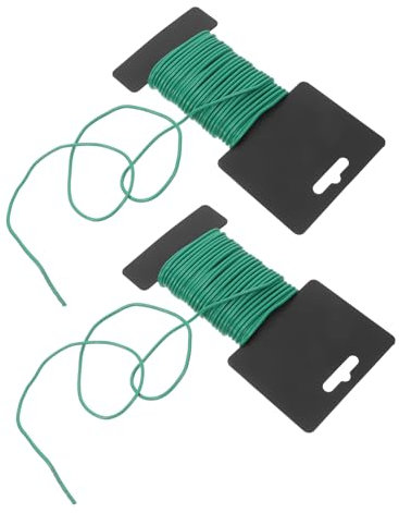 DECOMELODY 2rollen Gartendraht Grün Flexibel Für Kletterpflanzen Unterstützung Spalier Pflanzen Binden Weicher Drahtbinder Gartenarbeit Wiederverwendbar Outdoor Indoor