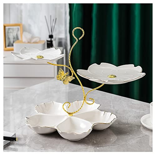 Corbeille Fruits Bol de basket de fruits à 3 niveaux for comptoir, Panier séparable de bol en céramique for fruits de fruits for fruits légumes Snacks Porte-organisateur Panier A Fruit(White,A)