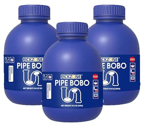 PickZone Pipe Bobo Drain Cleaner 3PCS, Drain Opener,Powerful Unclogging, Clog Remover, Shower, Tub, Compatible with All Pipe Materials