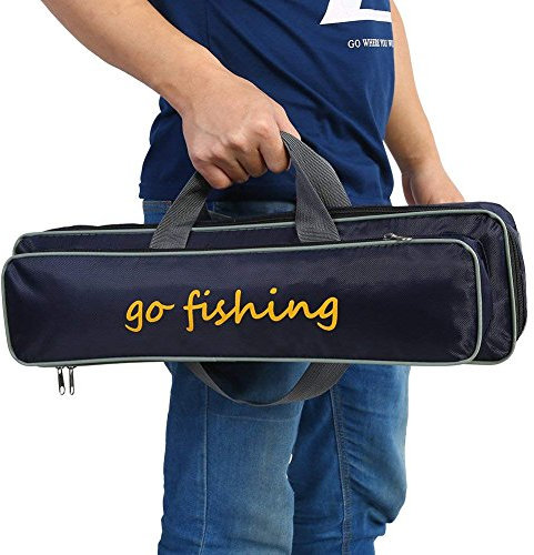Angeltasche Kurz,Angeltasche Rutentasche Fall Carrier,Allround Angeln Tasche Angelrute Aufbewahrungstasche,Tragbare Wasserdichte Angel Rod Pole Reel Tasche Fall Box Carry Holder Tackle Bag Mit Verstel