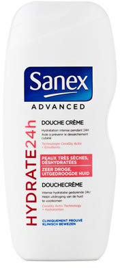 Sanex Gel douche creme hydratante, peaux tres seches - Le flacon de 450ml