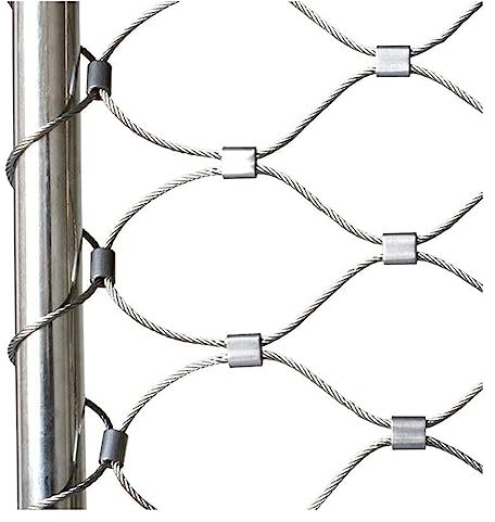 QSTGX 304 Edelstahl-Seilnetz, Schutzbegrenzung, Flexibles Kabelnetz, Geländer, Treppen-Sicherheitsnetz, Dekor-Drahtgeflecht Color : 10cm, Size : 1x4M(3.3X13.1FT)
