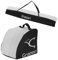 Granori Skitasche/Skisack + Skischuhtasche Kombi-Set mit Wasserablauflöcher für 1 Paar Skischuhe & Skier 160/170 / 180 cm (Grau-Schwarz, 170 cm)