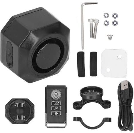 Alarme de Vélo avec Télécommande, Système D'alarme avec Capteur de Mouvement et de Vibration Antivol Puissant 115 DB, Dispositif D'alerte de Véhicule étanche et Rechargeable
