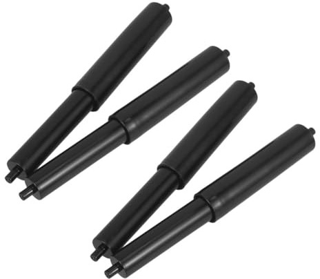 Tofficu Verstellbarer Toilettenpapierhalter Kunststoff mit Federmechanismus Mittelspindel 4 Stück-Pack Schwarz Badezimmerzubehör