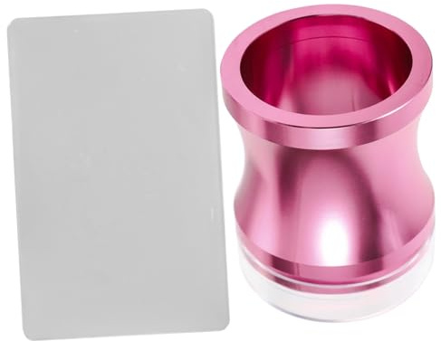 TOGEVAL Kit Nail Stamper Manicure Completo con Testa in Silicone Trasparente Grande Strumento Nail Art per Disegni French e Decorazioni Unghie Professionali e Domestiche Colore Casuale