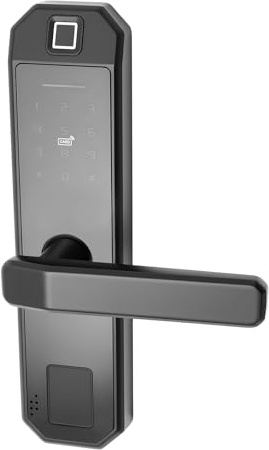 Serratura intelligente per porta, con impronta digitale, con 200 impronte digitali, password, riconoscimento AI e indicazione vocale, Smart Lock, serratura elettronica per porta d'ingresso, porta