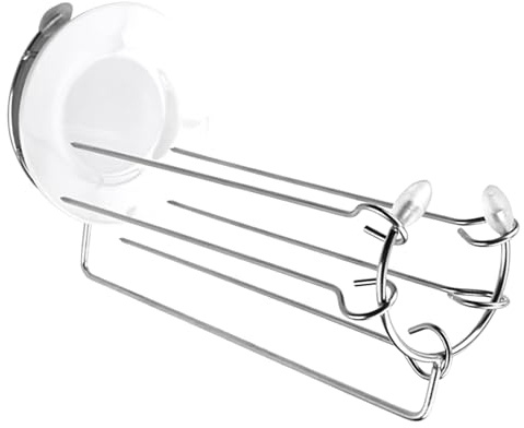 Housoutil Juego de Barbacoa Soporte para Brochetas de Acero Inoxidable 5 Pinchos Colgador para Pinchos Morunos en Barbacoa Redonda y Exterior