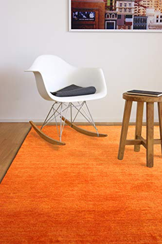 floor factory Gabbeh Teppich Karma orange Terracotta 120x170 cm - handgefertigt aus 100% Schurwolle