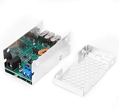 24V/12V to 5V 5A 4 USB Output Power Supply Module Buck Converter Voltage Regulator with Aluminum Shell