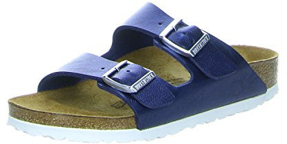 BIRKENSTOCK Arizona Eva Schmal Blau - Ultraleichte komfortable Sandale, Größe EU 35 - Farbe Elemental Blue