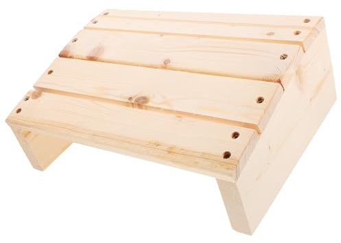 SEWACC Wooden Footrest Slanted Foot Stool 30x20x11cm Office Desk Leg Support Ergonomic Foot Rest for Home and Workplace Use